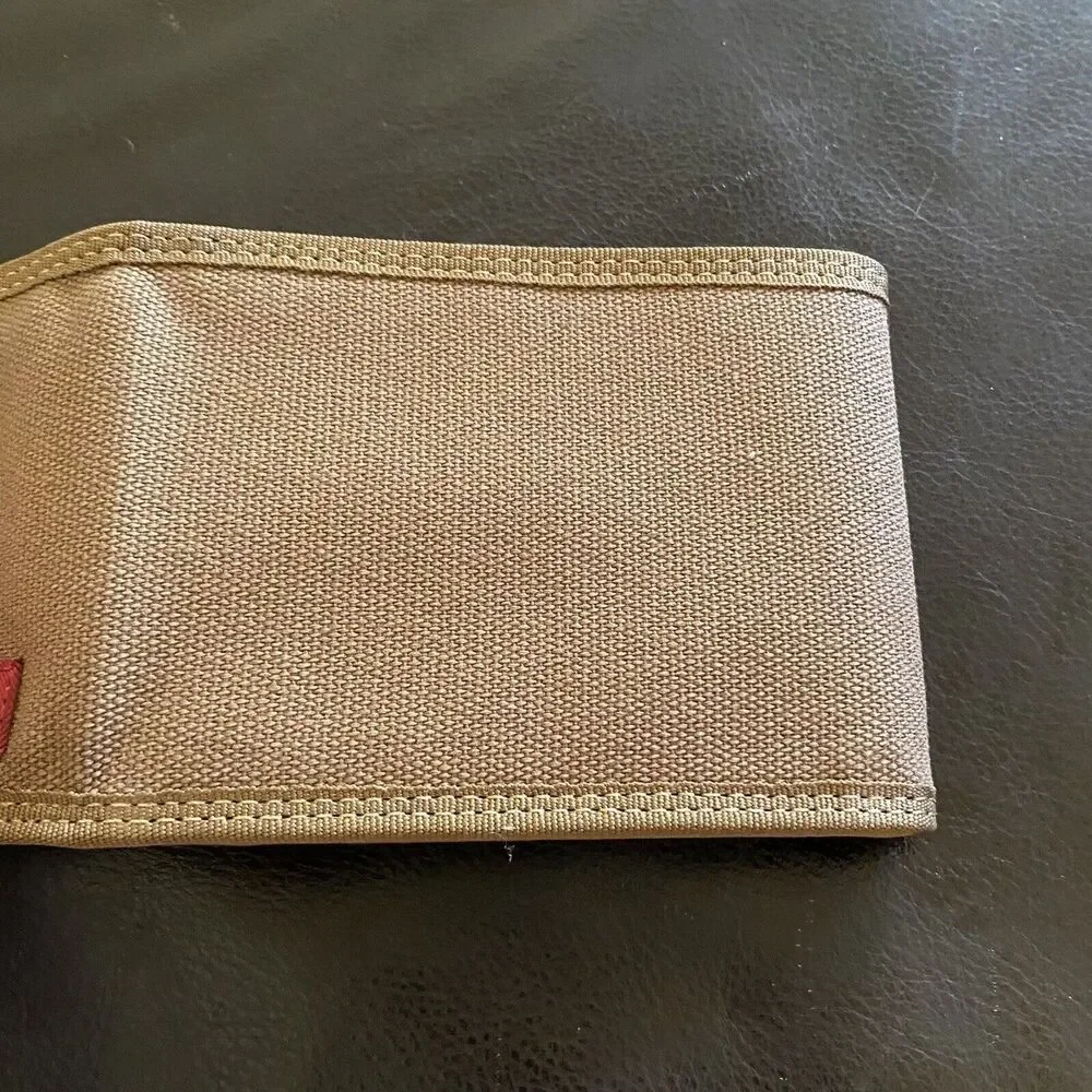 WOLVERINE Men's Tri Fold Canvas Wallet Brown Unused